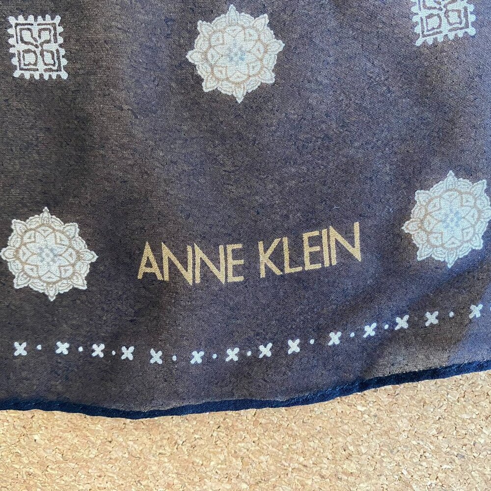 Anne Klein Vintage Silk Scarf - Picture 2 of 6